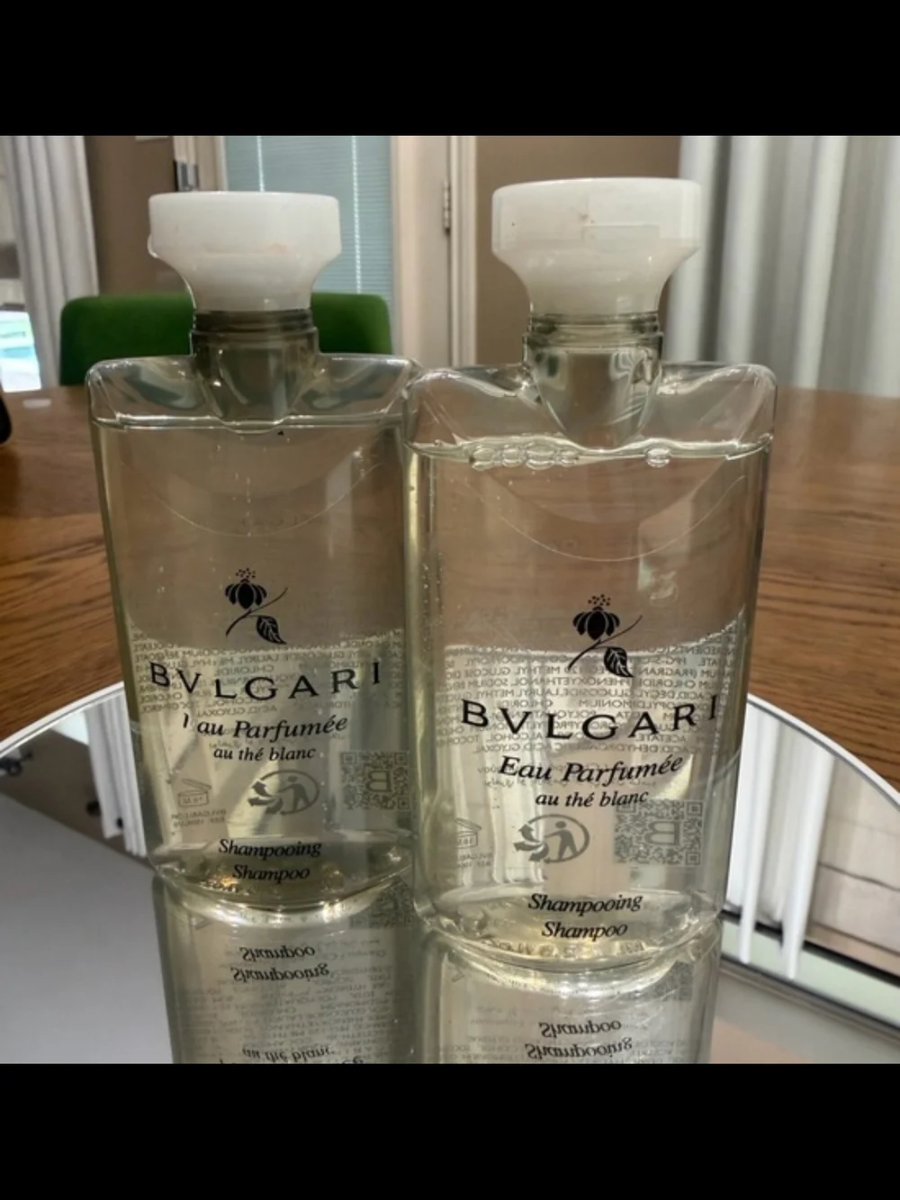Bvlgari Eau Parfumée au Thé Blanc Shampoo - Travel Size Bundle Set Of 2